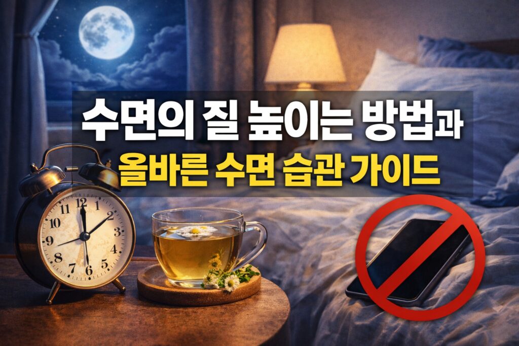 수면의 질 높이는 방법과 올바른 수면 습관 가이드
