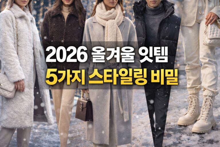 2026 올겨울 잇템 5가지 스타일링 비밀