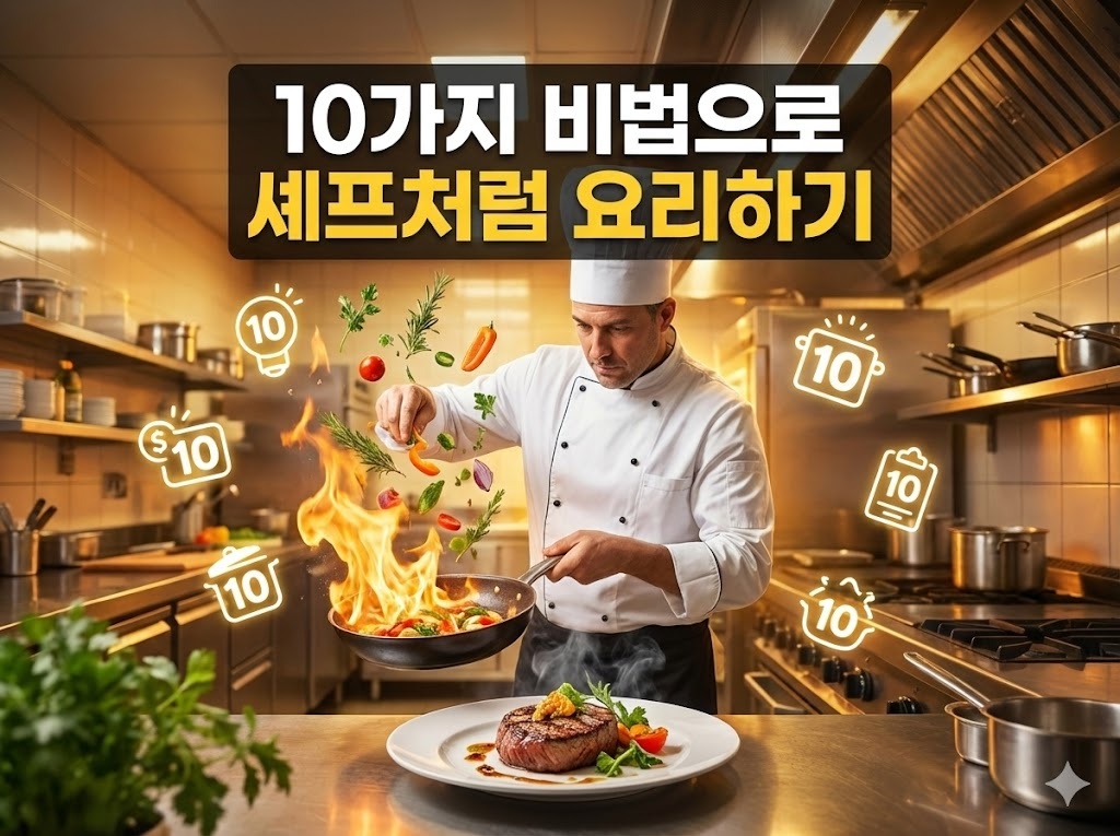 10가지 비법으로 셰프처럼 요리하기